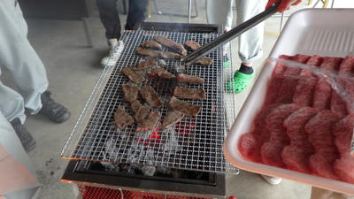 花見とバーベキュー