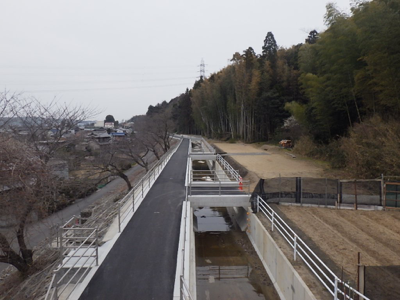 二級水系員弁川水系砂出川砂防（切廻し道路撤去）工事