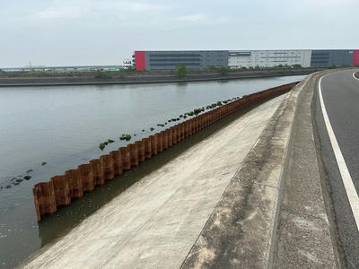 一級河川鍋田川地震・高潮対策工事(その２)